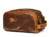 Omaha Leather Toiletry Bag - Penny Brown - Aaron Leather Goods