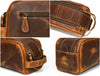 Omaha Leather Toiletry Bag - Penny Brown - Aaron Leather Goods