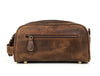 Omaha Leather Toiletry Bag - Brown - Aaron Leather Goods