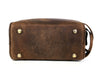 Omaha Leather Toiletry Bag - Brown - Aaron Leather Goods