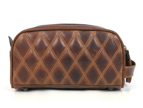 Ample Glide Quilted Leather Toiletry Bag - Aaron Leather Goods