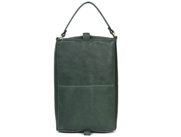Andalusia Leather Shoe Bag - Green - Aaron Leather Goods