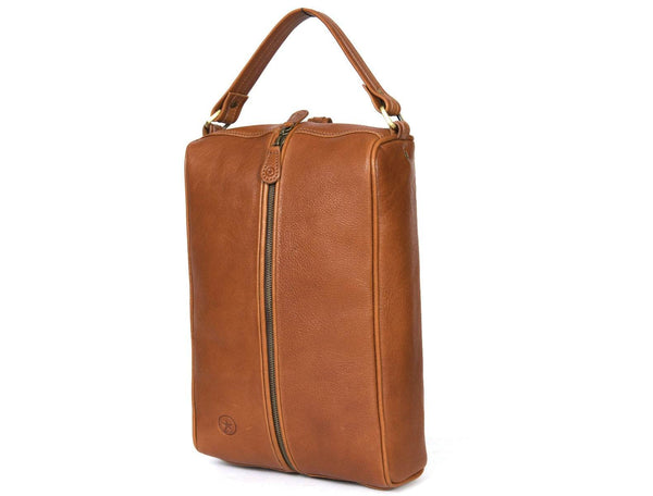 Andalusia Leather Shoe Bag - Tan ( WB - 118 - D ) - Aaron Leather Goods