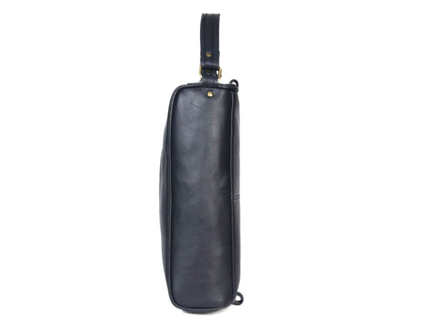 Andalusia Leather Shoe Bag - Black ( WB - 118 - E ) - Aaron Leather Goods