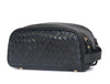 Dallas Upcycled Leather Toiletry Bag - Black - Aaron Leather Goods