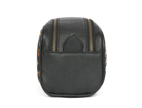 Dallas Upcycled Leather Toiletry Bag - Aaron Leather Goods