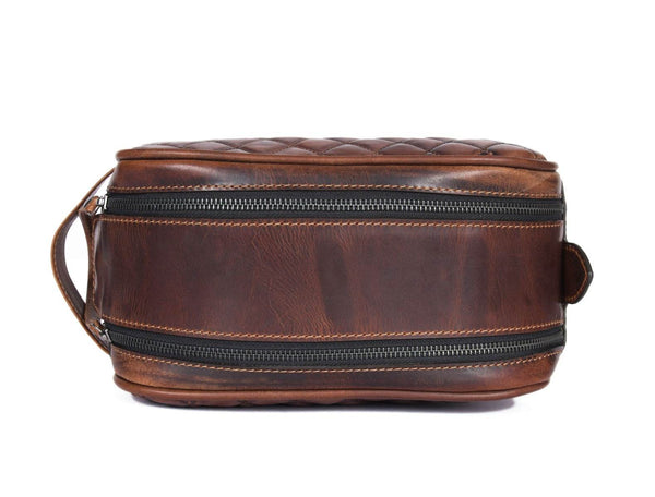 Ascend Quilted Leather Toiletry Bag - Aaron Leather Goods