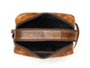 Tampa Leather Toiletry Bag - Caramel - Aaron Leather Goods