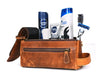 Arousa Leather Toiletry Bag - Caramel Brown - Aaron Leather Goods
