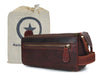 Arousa Leather Toiletry Bag - Walnut Brown - Aaron Leather Goods