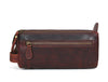 Arousa Leather Toiletry Bag - Walnut Brown - Aaron Leather Goods