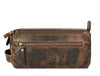 Arousa Leather Toiletry Bag - Brown - Aaron Leather Goods