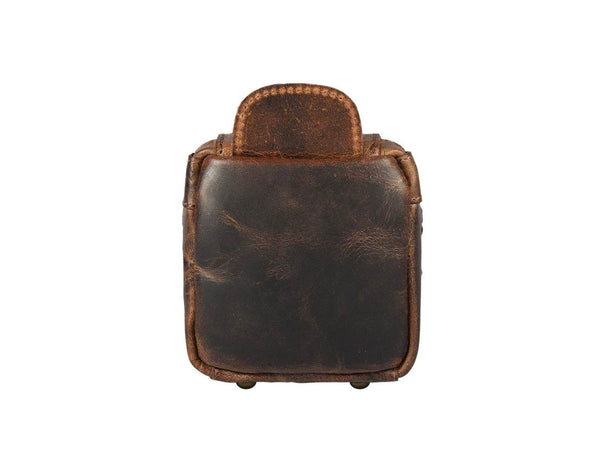 Arousa Leather Toiletry Bag - Brown - Aaron Leather Goods