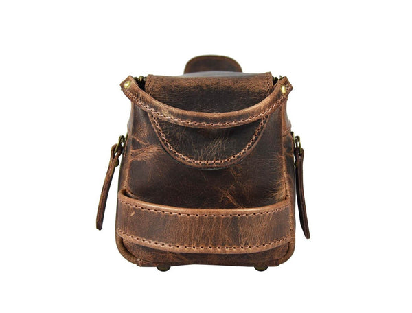 Arousa Leather Toiletry Bag - Brown - Aaron Leather Goods
