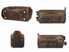Arousa Leather Toiletry Bag - Brown - Aaron Leather Goods