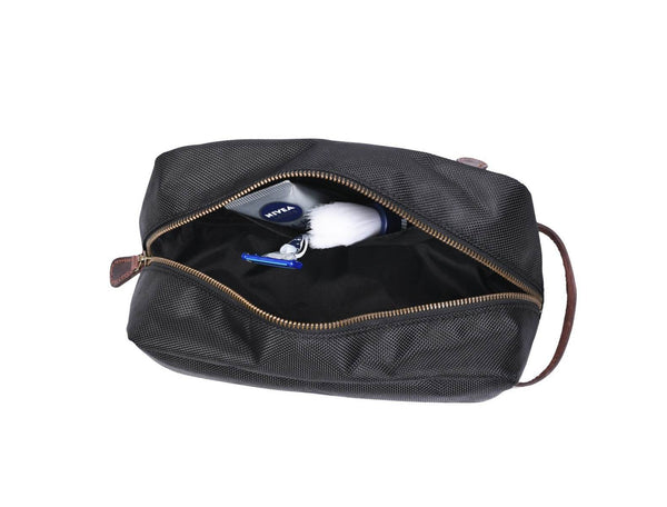 Palencia Toiletry Bag - Raven Black - Aaron Leather Goods