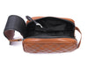Ample Glide Quilted Leather Toiletry Bag - Caramel - Aaron Leather Goods