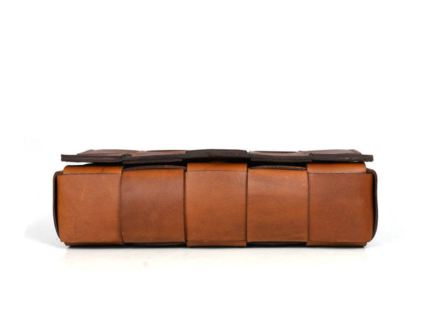 Cieza Sling Bag - Caramel Brown ( Upcycled Leather ) - Aaron Leather Goods