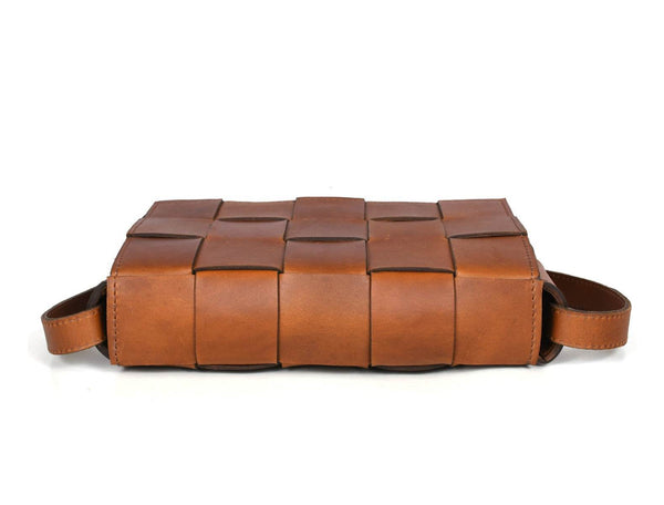 Cieza Sling Bag - Caramel Brown ( Upcycled Leather ) - Aaron Leather Goods