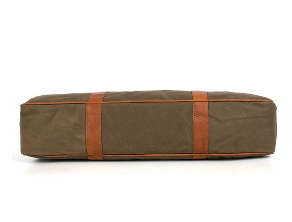 Malaga Canvas Knife Roll & Bag Combo - Moss Green - Aaron Leather Goods