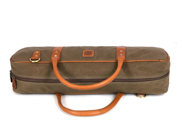 Malaga Canvas Knife Roll & Bag Combo - Moss Green - Aaron Leather Goods