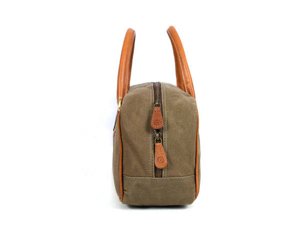 Malaga Canvas Knife Roll & Bag Combo - Moss Green - Aaron Leather Goods