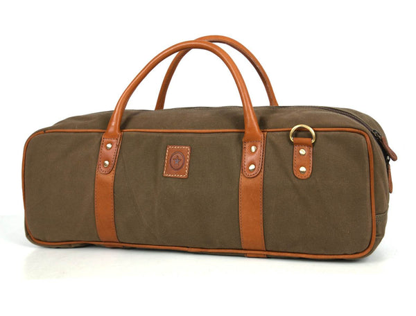 Malaga Canvas Knife Roll & Bag Combo - Moss Green - Aaron Leather Goods