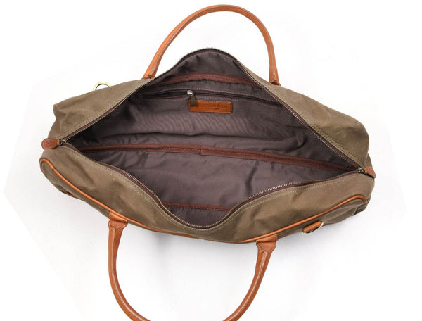 Malaga Canvas Knife Roll & Bag Combo - Moss Green - Aaron Leather Goods