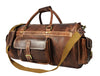 Pamplona Leather Duffle Bag - Walnut Brown - Aaron Leather Goods