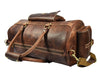 Pamplona Leather Duffle Bag - Walnut Brown - Aaron Leather Goods