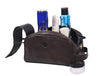 Omaha Leather Toiletry Bag - Walnut Brown - Aaron Leather Goods