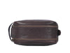 Omaha Leather Toiletry Bag - Walnut Brown - Aaron Leather Goods