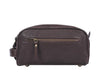 Omaha Leather Toiletry Bag - Walnut Brown - Aaron Leather Goods