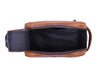 Omaha Leather Toiletry Bag - Caramel Brown - Aaron Leather Goods
