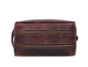 Tampa Leather Toiletry Bag - Walnut Brown - Aaron Leather Goods