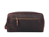 Tampa Leather Toiletry Bag - Walnut Brown - Aaron Leather Goods