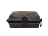 Valencia Canvas Leather Toiletry Bag - Vintage Brown - Aaron Leather Goods