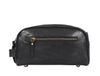 Omaha Leather Toiletry Bag - Raven Black - Aaron Leather Goods