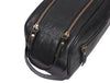 Omaha Leather Toiletry Bag - Raven Black - Aaron Leather Goods