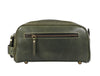 Omaha Leather Toiletry Bag - Seaweed Green - Aaron Leather Goods