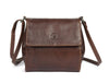 Lowell Leather Cross - Body Bag - Caramel - Aaron Leather Goods Inc