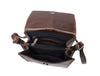 Lowell Leather Cross - Body Bag - Caramel - Aaron Leather Goods Inc