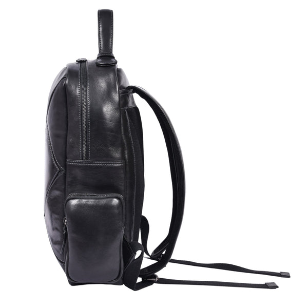 Luxury Black Leather Laptop Backpack – Minimal & Modern - Aaron Leather Goods
