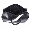 Luxury Black Leather Weekender Duffle Bag - Aaron Leather Goods