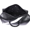 Luxury Black Leather Weekender Duffle Bag - Aaron Leather Goods