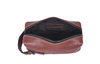Luxury Leather Dopp Kit with Easy Carry Handle - Aaron Leather Goods