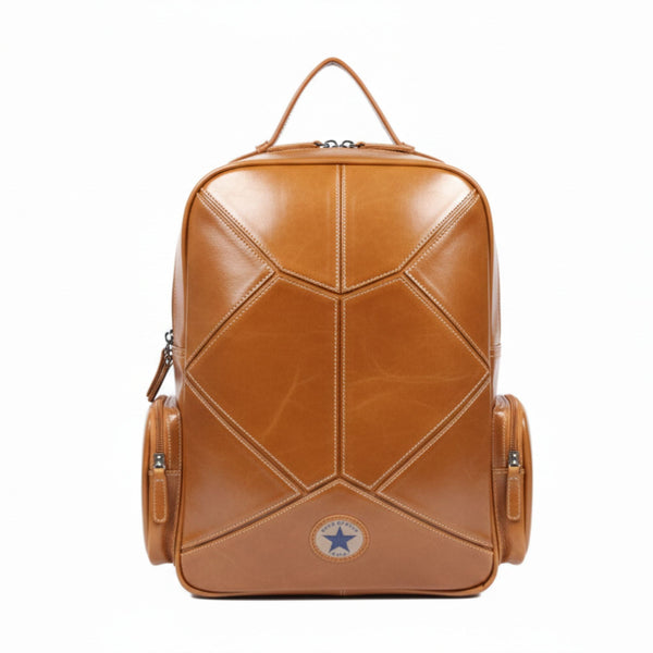 Luxury Tan Leather Laptop Backpack – Minimal & Modern - Aaron Leather Goods