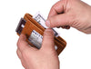 Utrera Leather Credit Card Holder - Caramel Brown - Aaron Leather Goods