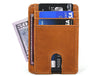 Utrera Leather Credit Card Holder - Caramel Brown - Aaron Leather Goods