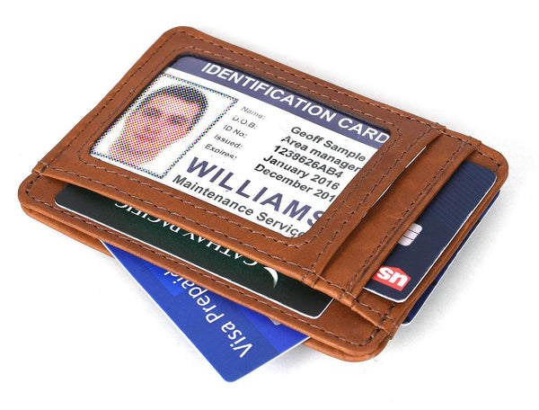 Utrera Leather Credit Card Holder - Chestnut - Aaron Leather Goods